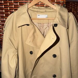 ASOS DESIGN Curve Womens Plus Tan Belted Double Breasted Trench Coat NWOT Sz 18